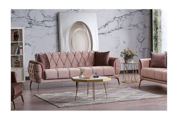 Canapea Extensibile DELUXE, Maro, 3 locuri, 230x85x 83 cm