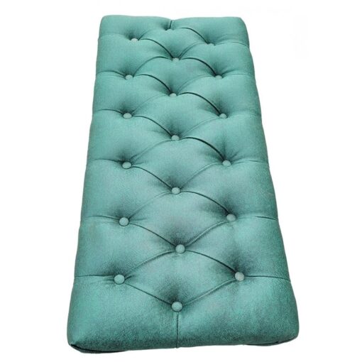 Canapea tip banca luxe tapitata cu stofa, Menta, 90 cm x 45 cm x 45 cm - imagine 3