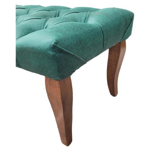 Canapea tip banca luxe tapitata cu stofa, Menta, 90 cm x 45 cm x 45 cm - imagine 4