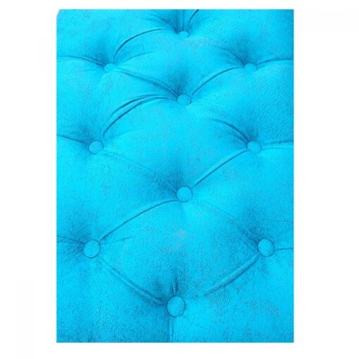 Canapea tip bancaluxe tapitata cu stofa, Turquaz, 90 cm x 45 cm x 45 cm - imagine 3