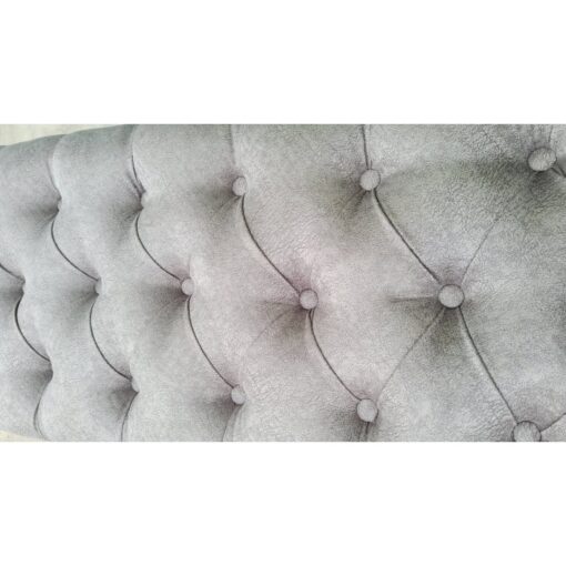 Canapea tip banca luxe tapitata cu stofa, Gri, 90 cm x 45 cm x 45 cm - imagine 4