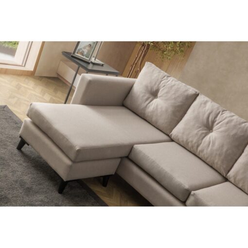Coltar Juliet stofa textil, 200 x 115 x 70 cm Crem - imagine 3
