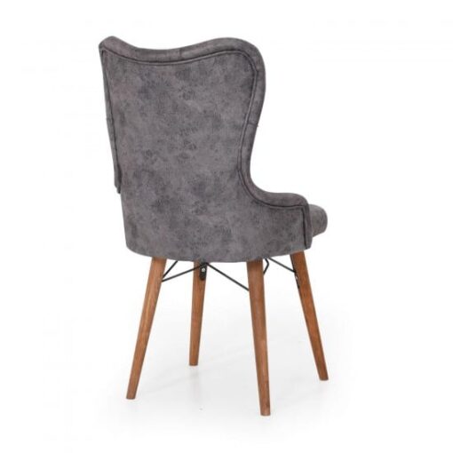 Scaun tapitat dining/bucatarie, ELVIRO Albastru,Bordo,Crem,Gri material textil, cadru Lemn - imagine 6