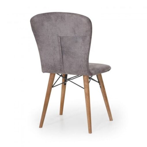 Scaun tapitat dining/bucatarie, REGAL Gri, material textil, cadru Lemn - imagine 2