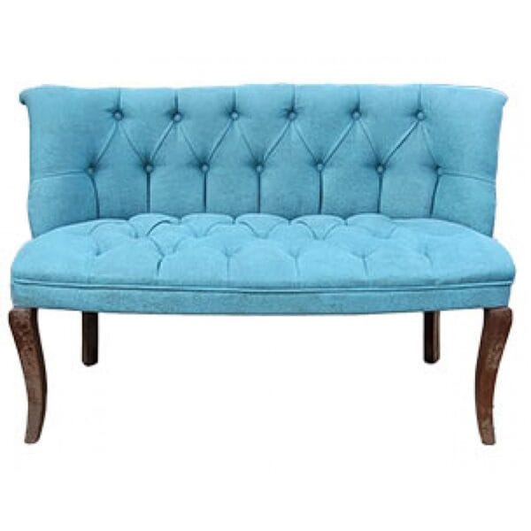 Canapele Milan Queen,Turquaz, Tapitat Textil, Cadru si Picioare Lemn