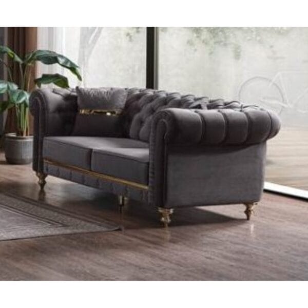 Canapea Zenveri Majestic , 242x96x79 cm, culoare Gri - Görsel 4