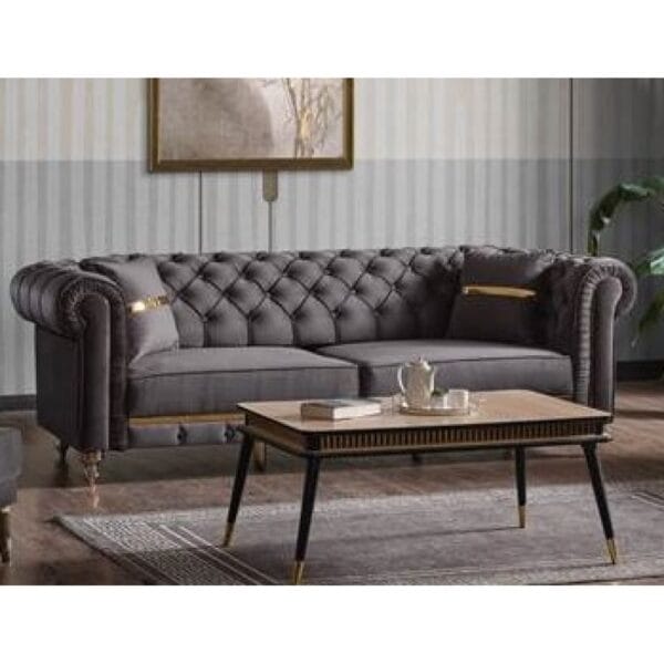 Canapea Zenveri Majestic , 242x96x79 cm, culoare Gri - Görsel 2