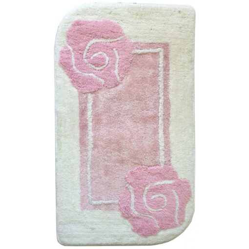 Covoras de baie ROZE IN ALB. 100 CM X 60 CM - imagine 3