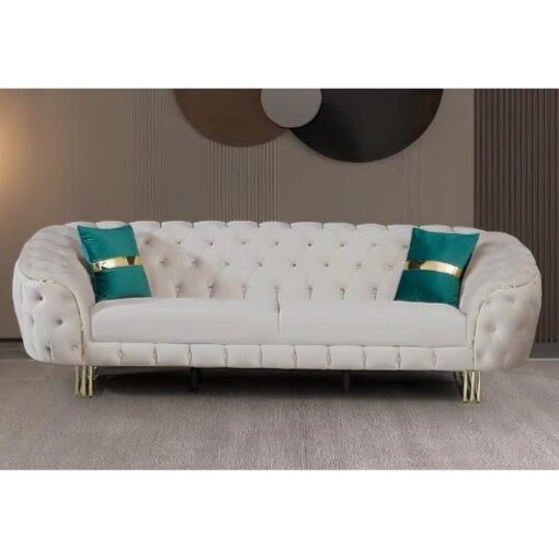 Canapele MERCURY, Crem Bej 3 locuri, 235x 87 x h 88 cm - imagine 3