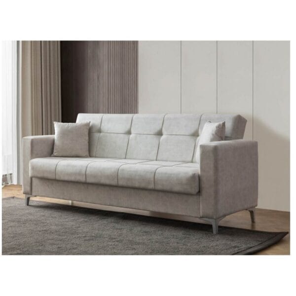 Canapea extensibila Zenveri LUNA, 3 locuri, 225x115x85 cm, culoare Crem