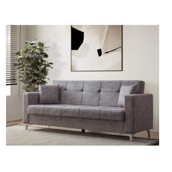 Canapea extensibila Zenveri LUNA, 3 locuri, 225x115x85 cm, Culoare GRI