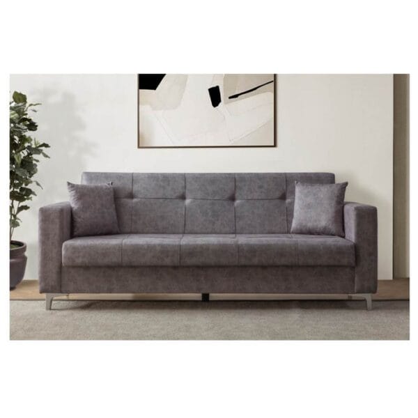 Canapea extensibila Zenveri LUNA, 3 locuri, 225x115x85 cm, Culoare GRI - Görsel 2