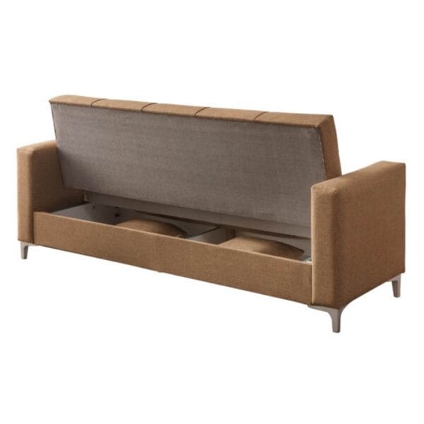 Canapea extensibila Zenveri LUNA,3 locuri, 225x115x85 cm, culoare Maro-Cappucino - Görsel 4