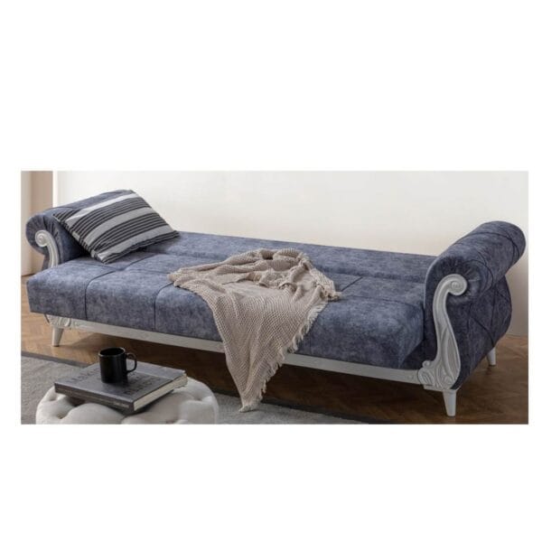 Canapea extensibila Zenveri LIVRON, 3 locuri, 225x115x85 cm, culoare Marin - Görsel 3