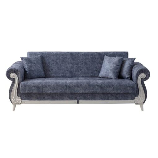 Canapea extensibila Zenveri LIVRON, 3 locuri, 225x115x85 cm, culoare Marin - imagine 5