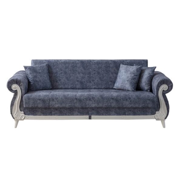 Canapea extensibila Zenveri LIVRON, 3 locuri, 225x115x85 cm, culoare Marin - Görsel 5