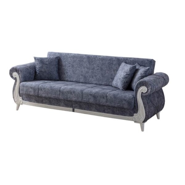 Canapea extensibila Zenveri LIVRON, 3 locuri, 225x115x85 cm, culoare Marin - Görsel 6
