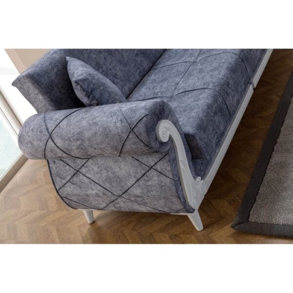 Canapea extensibila Zenveri LIVRON, 3 locuri, 225x115x85 cm, culoare Marin - Görsel 2