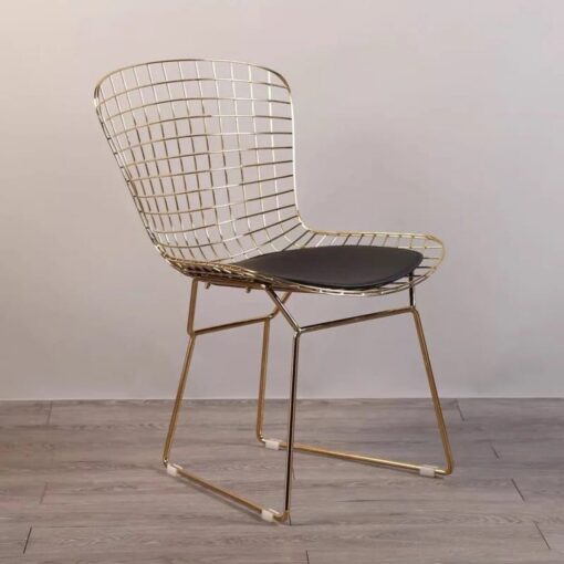 Scaun Golden Arcedia, Metal auriu, Perna Antrazit Gri, 55 cm x 45 cm x 80 cm - imagine 3