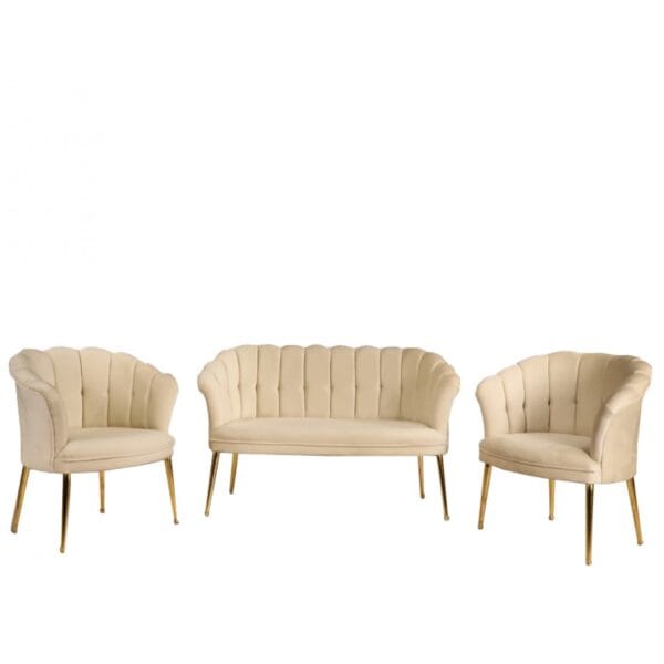 Set Canapele Paris Royale Coffee Set Cappucino-Crem - Görsel 3