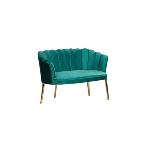 Canapele Paris Royale  Verde Smarald, Tapitat Textil, Cadru Lemn, picioare metal auriu - imagine 2