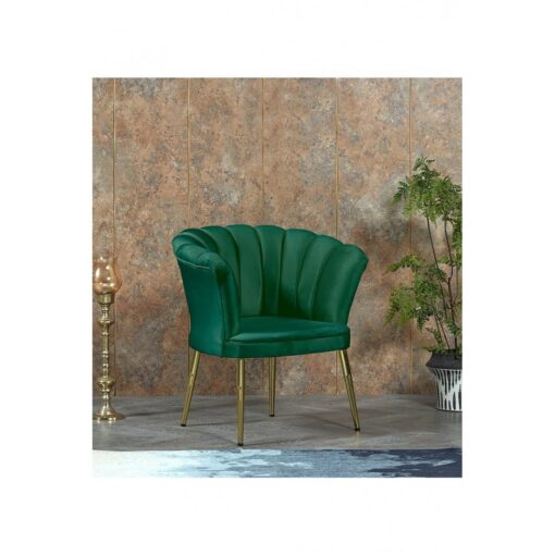 Set Canapele Paris Royale Coffee Set Verde-Menta, cadru lemn, picioare metal auriu - imagine 4