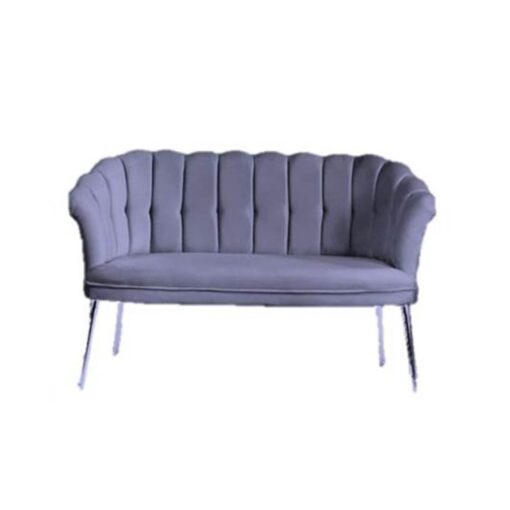 Canapele Paris Royale GRI, Tapitat Textil, Cadru Lemn, picioare metal auriu - imagine 3