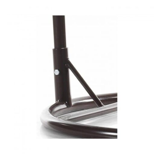 Balansoar suspendat Zenveri, 112x100x120/220 cm, otel/macrome sinteti, Gri Albastru, Negru - imagine 4