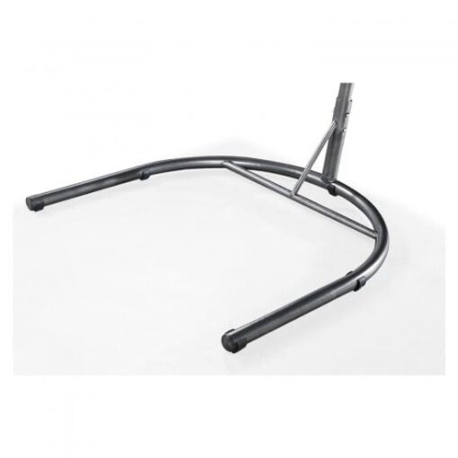 Balansoar suspendat Zenveri, 112x100x120/220 cm, otel/macrome sinteti, Gri Albastru, Negru - imagine 3