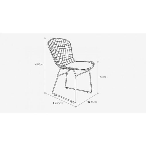 Scaun Golden Arcedia, Metal auriu, Perna Antrazit Gri, 55 cm x 45 cm x 80 cm - imagine 4