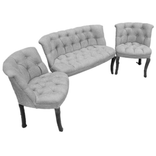 Set Canapele Milan Queen canapea 2 persoane cu 2 fotolii, Cadru si Picioare Lem