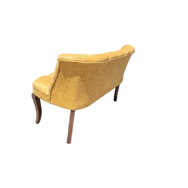 Canapele Milan Queen, Mustar, Tapitat Textil, Cadru si Picioare Lemn - Görsel 3