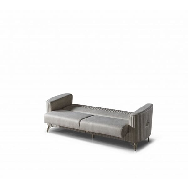 Canapele extensibile Zenveri Majestic, Gri, 3 locuri, 225x87 (113 cu pad) x h 94 cm - Görsel 5