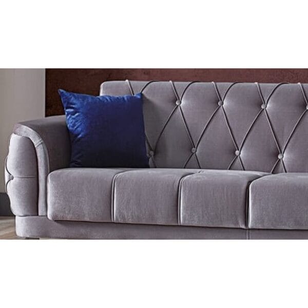 Canapea Extensibile DELUXE, Gri, 3 locuri, 230x85x 83 cm - Görsel 4