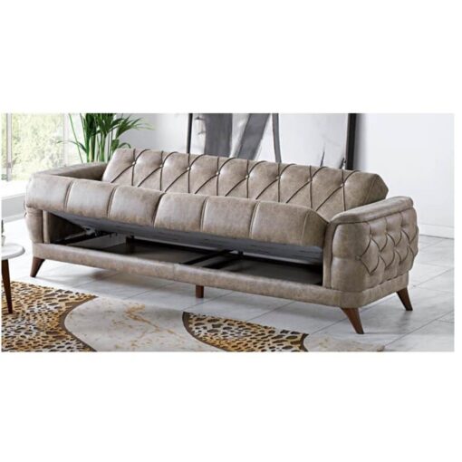 Canapea Extensibile DELUXE, Maro, 3 locuri, 230x85x 83 cm - imagine 6