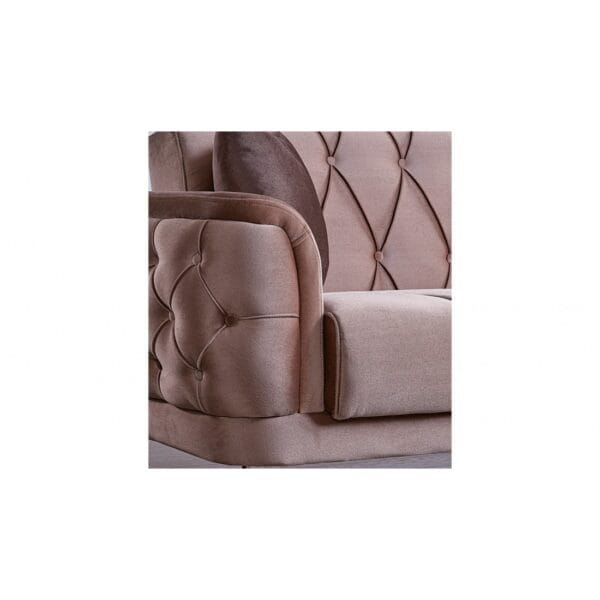 Canapea Extensibile DELUXE, Maro, 3 locuri, 230x85x 83 cm - Görsel 4