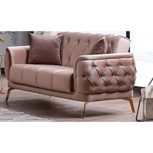 Canapea Extensibile DELUXE, Maro, 3 locuri, 230x85x 83 cm - Görsel 3