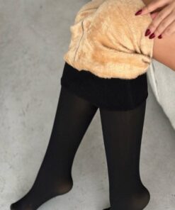 Colanti termici tip ciorap, Imblaniti, Grosime , Negru, Standard (SB) INTL