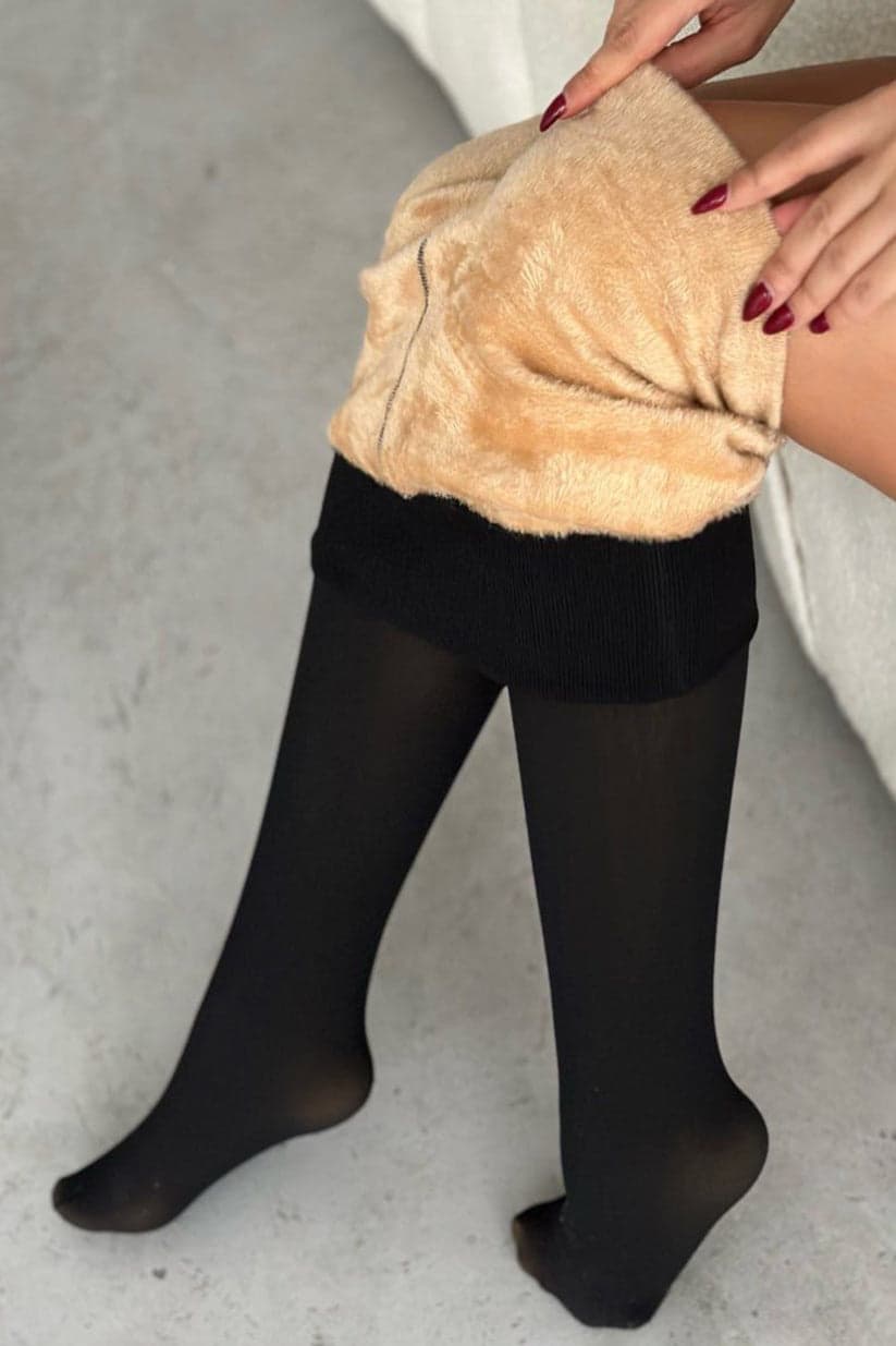 Colanti termici tip ciorap, Imblaniti, Grosime , Negru, Standard (SB) INTL