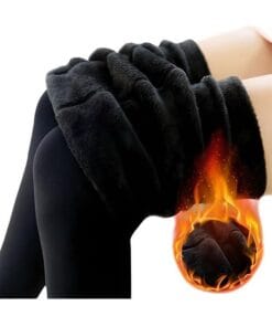 Colanti termici, Larosa, lana, pentru femei, iarna, cu talie inalta, poliester, negru, S-M INTL Standart