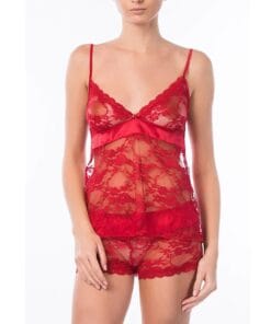 Pierre Cardin Set damă 4072 Charlize – maiou din dantelă, culoare Roșu