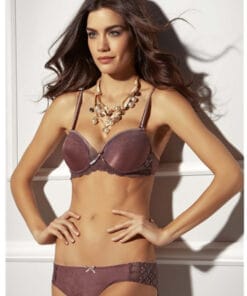 Pierre Cardin-4371  Set sutien push-up din dantelă  Litzy –culoare mov închis