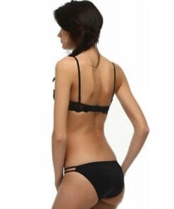 Alternative view of NBB 4118 Set sutien din dantelă cu pietre, fără burete – Negru, mărimea 90