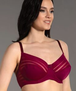 Zenveri Snutie neîntărit cu susținere laterală, model modelator,  culoarea bordo